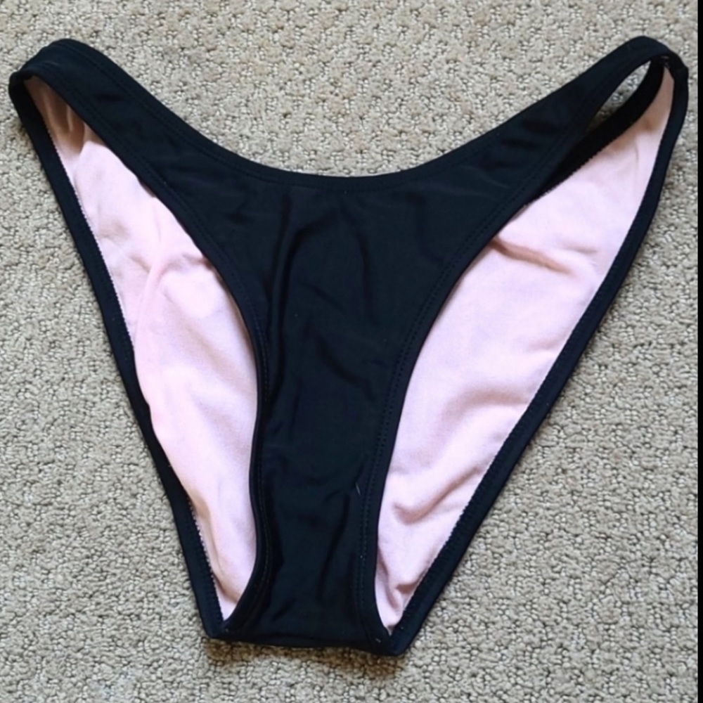 High Hip Black Bikini Bottoms
